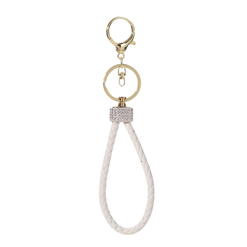 Wholesale Hand Woven Rope Full Diamond Car Keychains